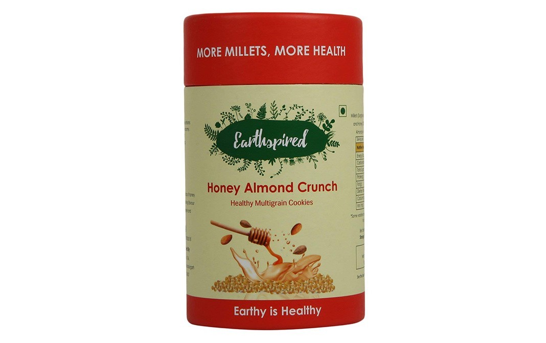 Earthspired Honey Almond Crunch, Healthy Multigrain Cookies   Jar  100 grams